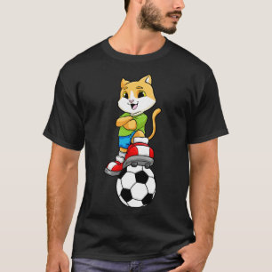 Cat as player with ball and Shoes T-Shirt