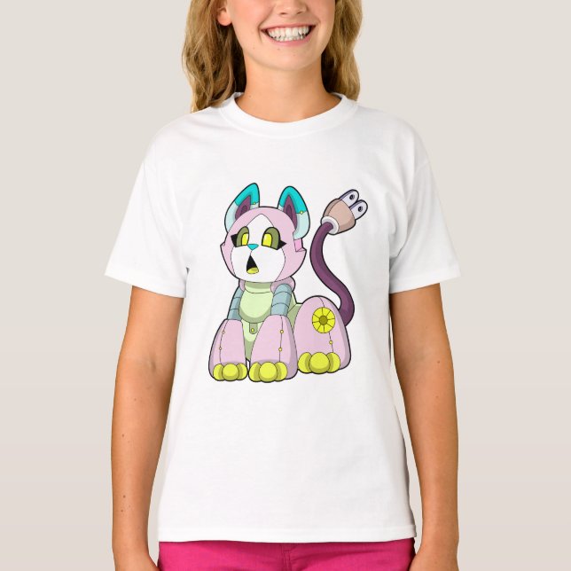 Cat as Robot T-Shirt (Front)