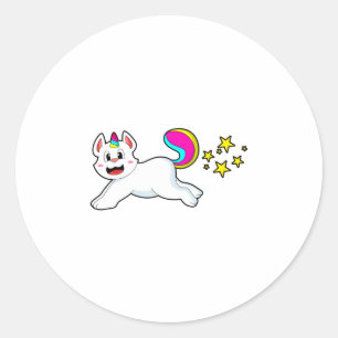 Cat as Unicorn Classic Round Sticker