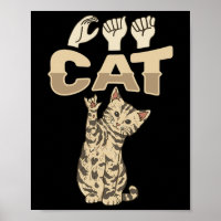 Cat Asl Hand Gesture Deaf Hearing Loss Awareness 1