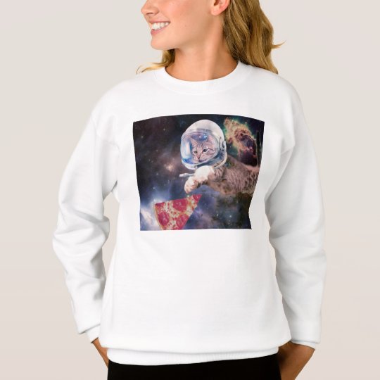 cat astronaut - funny cats - cats in space sweatshirt