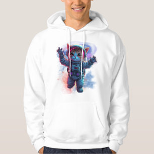 Cat astronaut hoodie
