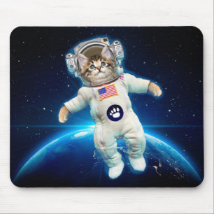 Cat astronaut in space mouse pad