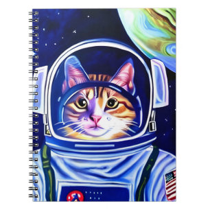 Cat Astronaut in Space  Notebook