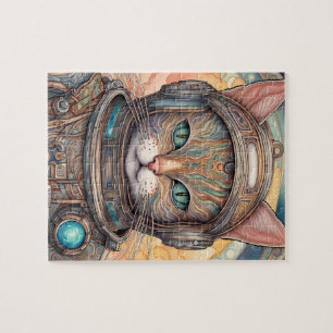 Cat Astronaut intricately detailed anime art Jigsaw Puzzle