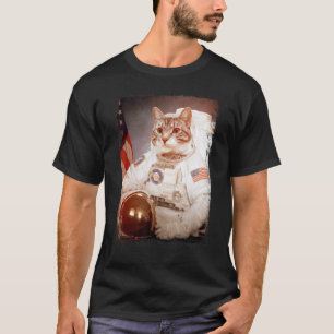 Cat Astronaut Moon Space Mission Animal Astronaut T-Shirt