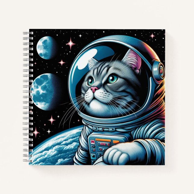 Cat astronaut notebook! notebook (Front)