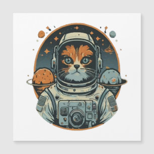 Cat-astronaut on Asteroids
