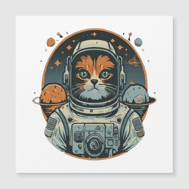 Cat-astronaut on Asteroids (Front)