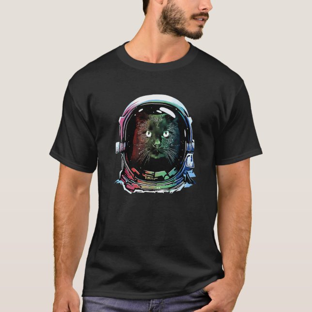 Cat Astronaut Space Cat  Retro  1 T-Shirt (Front)