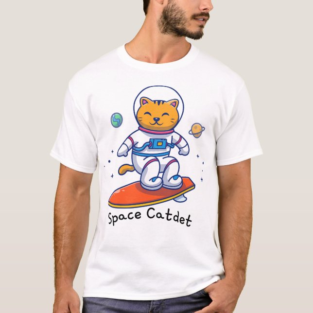 cat astronaut T-Shirt (Front)