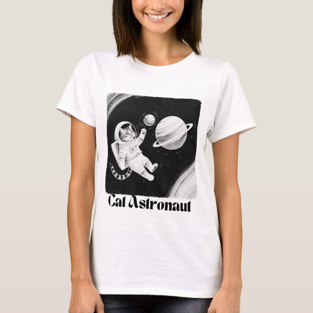 Cat Astronaut T-Shirt (Front)