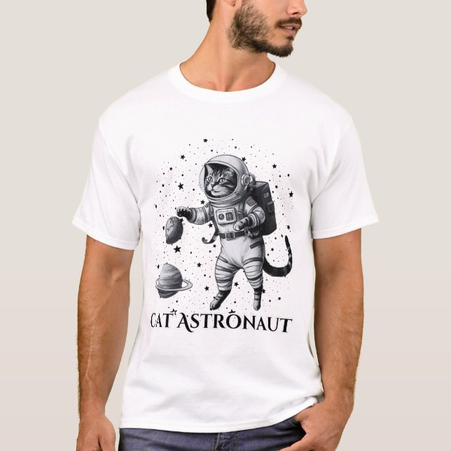 Cat Astronaut T-Shirt (Front)