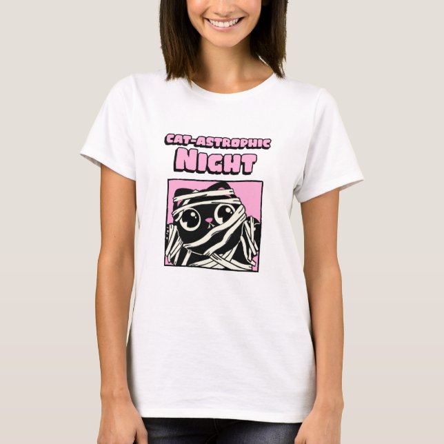 Cat-Astrophic Night T-Shirt (Front)