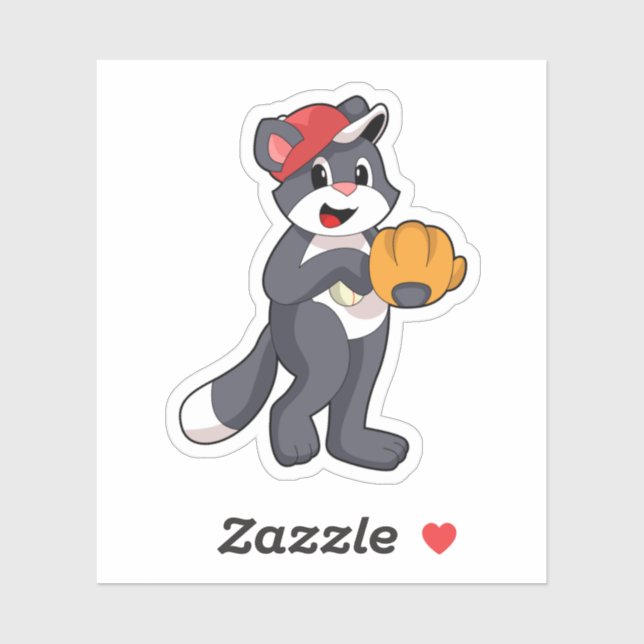Cat at Baseball with Baseball glove.PNG (Sheet)