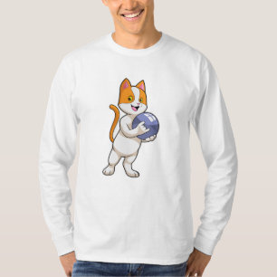 Cat at Bowling with Bowling ball T-Shirt