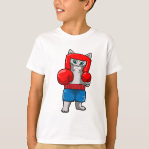Cat at Boxing with Boxing gloves T-Shirt