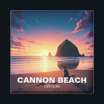 Cat at Cannon Beach Oregon Magnet<br><div class="desc">Cannon Beach, a charming coastal town nestled on the Oregon Coast, is renowned for its dramatic scenery, pristine beaches, and artistic heritage. The town is home to Haystack Rock, a towering sea stack that is a popular landmark for tourists and photographers. Cannon Beach is also a haven for art lovers,...</div>