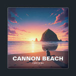 Cat at Cannon Beach Oregon Magnet<br><div class="desc">Cannon Beach, a charming coastal town nestled on the Oregon Coast, is renowned for its dramatic scenery, pristine beaches, and artistic heritage. The town is home to Haystack Rock, a towering sea stack that is a popular landmark for tourists and photographers. Cannon Beach is also a haven for art lovers,...</div>