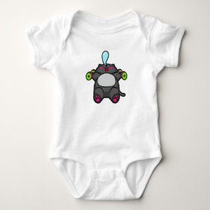 Cat at chest training with Dumbbells Baby Bodysuit