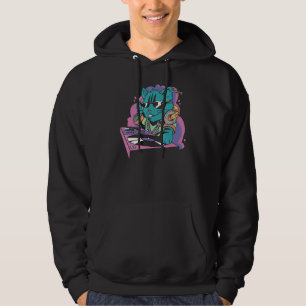 Cat at DJ desk Hoodie