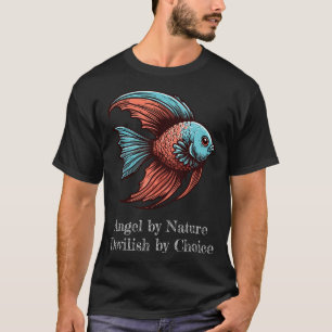 Cat at Fishing with Fishing rod & Fish T-Shirt