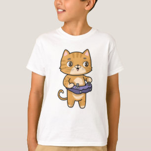 Cat at Playing with Controller T-Shirt