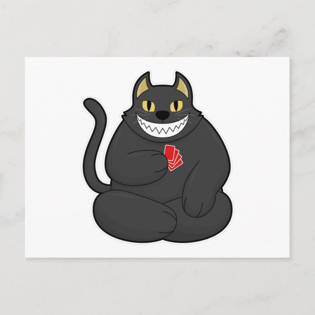 Cat at Poker avec cartes de Poker (Devant)