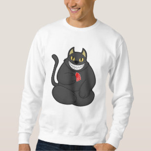 Cat at Poker with Poker cards Sweatshirt