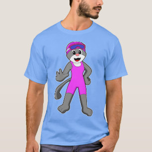 Cat at Swimming with Swimsuit T-Shirt