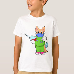 Cat at Vaccination with Syringe T-Shirt