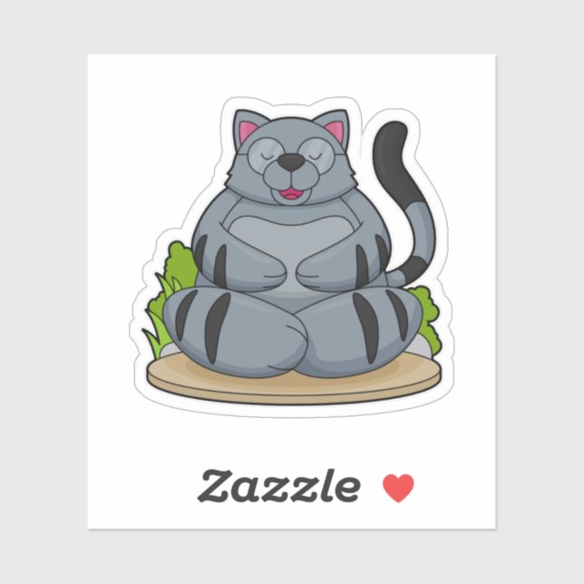 Cat at Yoga Fitness (Sheet)