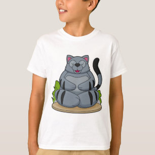 Cat at Yoga Fitness T-Shirt