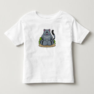 Cat at Yoga Fitness Toddler T-shirt
