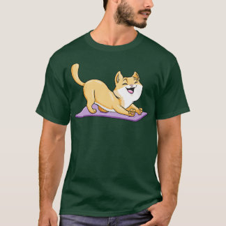 Cat at Yoga with Yoga mat 1 T-Shirt