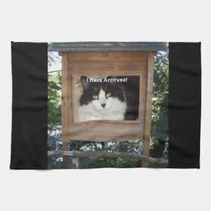 Cat Attitude Kitchen Towel