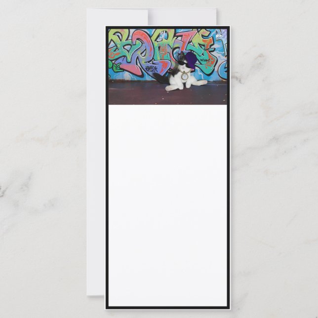 Cat Attitude.....Kitten and Graffiti Wall (Front)