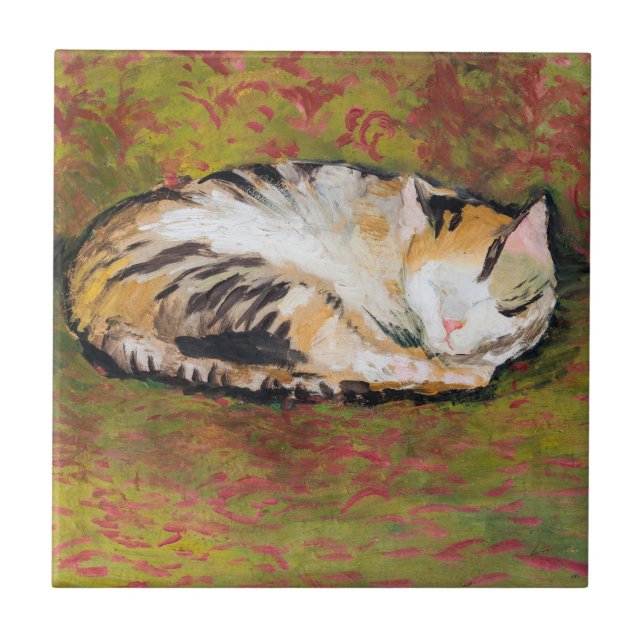 Cat, August Macke Ceramic Tile (Front)