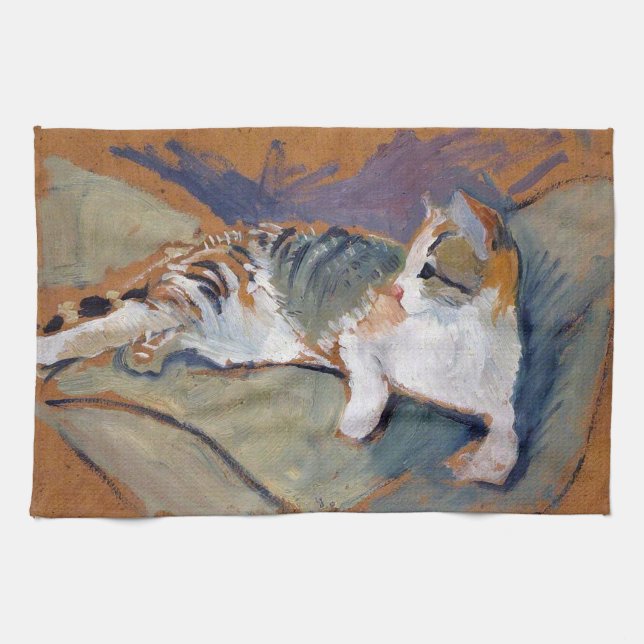 Cat, August Macke Kitchen Towel (Horizontal)