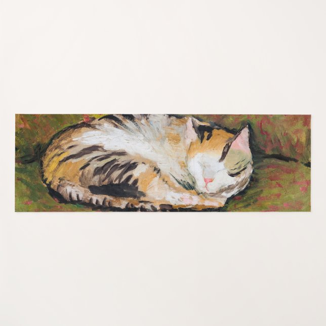 Cat, August Macke Yoga Mat (Front (Horizontal))