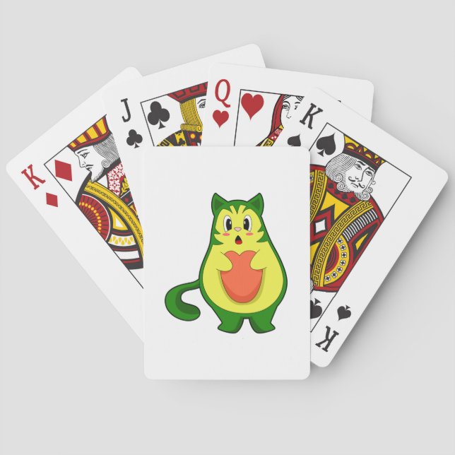 Cat Avocado Playing Cards (Back)