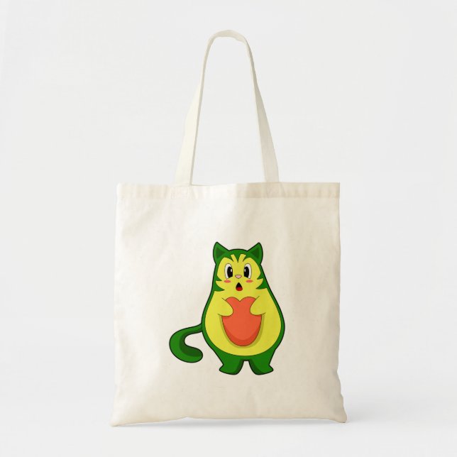 Cat Avocado Tote Bag (Front)