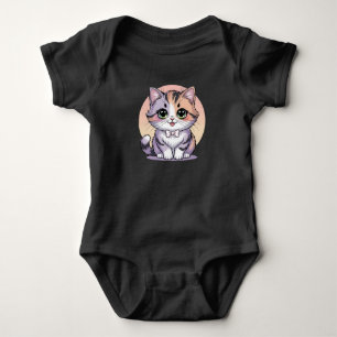  Cat Baby Bodysuit Cute Kitten Green Eyes Infant