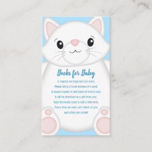 Cat Baby Shower Kitty Blue Enclosure Card