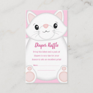 Cat Baby Shower Kitty Pink Enclosure Card