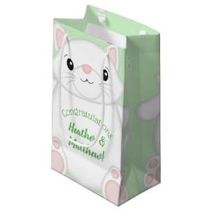 Cat Baby Shower Kitty Small Gift Bag