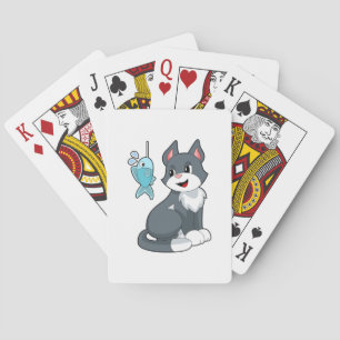 Cat Bait Fish Playing Cards