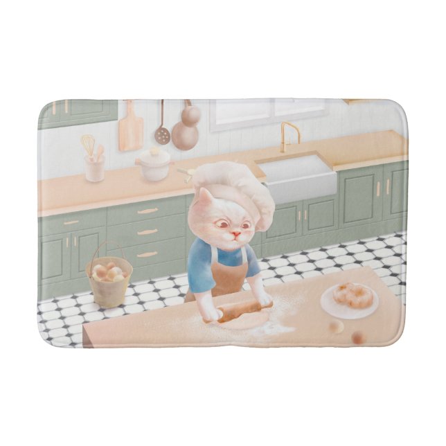 Cat Baker Baby – Cozy Morning Kneading Bath Mat (Front)