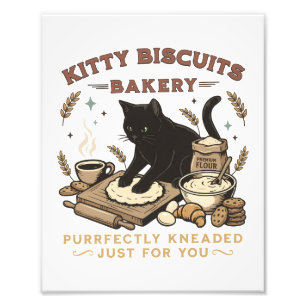 Cat Bakery Purrfectly Kneaded Coffee Kitty Photo Print