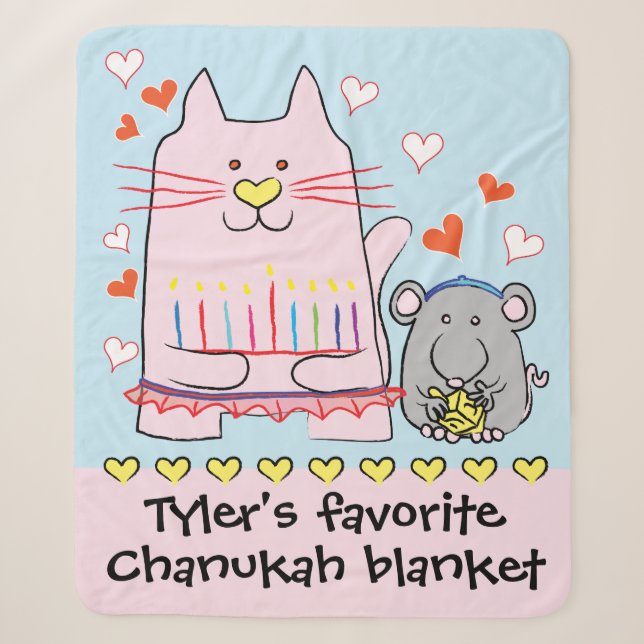 Cat Ballerina Sherpa Blanket/Medium Sherpa Blanket (Front)